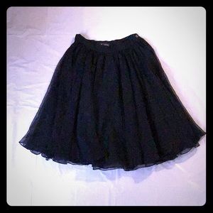 Vintage Ralph Lauren silk georgette navy skirt